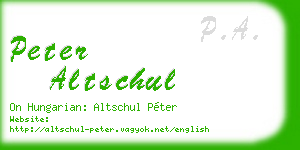 peter altschul business card